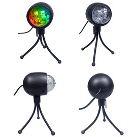GutReise Party Stage Lights,RBG Disco Ball Portable USB Dance Birthday DJ Bar Karaoke Xmas Wedding Lighting Portable Bracket Holder