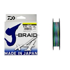 Daiwa J-Braid X4 Braided Fishing Line - Multicoloured, 0.15 mm, 150 M