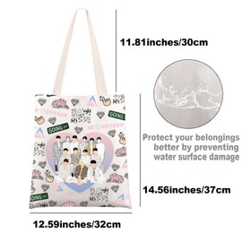 JNIAP K-Pop Group Tote Bag K Pop 17 Band Merchandise K-Pop Lover Gifts K Pop Shoulder Bag K Pop 17 Gifts (GOINGsvt Tote)
