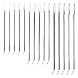 AIEX 15pcs Roasting Trussing Needle, Stainless Steel Poultry Trussing Needle Barbecue Skewers for Turkey Roasts Rolled Meats Supplies (3 Sizes)