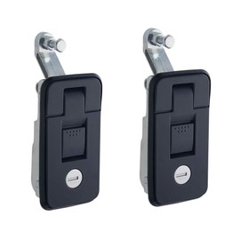 Wangyihan Zinc Alloy Adjustable Compression Key Lock Latch C5-21-35 Horse Box RV Trailer Yacht Applicable Door Thickness 1-6mm, Black