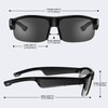 LVTEL Smart Glasses, Polarized Bluetooth Sunglasses, Built-in Mic & Speakers,