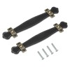 PATIKIL 6" Leather Drawer Pulls with Iron Sheet, 2 Pcs
