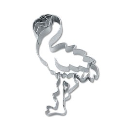 Staedter Embossing Flamingo Shape Cookie Cutter, Silver