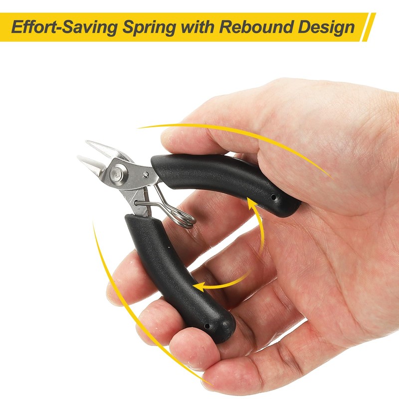 sourcing map Wire Cutter 4" Mini Small Side Cutters with