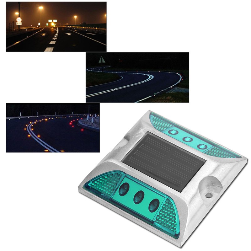 LED Solar Power Ground Marker Lights Waterproof Outdoor Driveway Road
