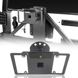 u-Box Wrangler Spare Tire License Plate Holder Bracket Mounting System for Jeep Wrangler TJ JK & Unlimited 97-18