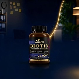 Biotina 25000 Mcg Suplemento Alimenticio 60 Cápsulas
