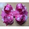 Unbranded Pink Valentines Heart Hair Bow
