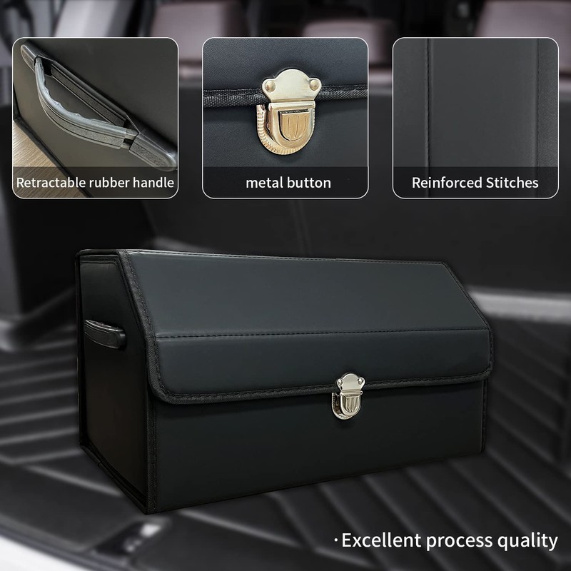 Wuatow Car Trunk Organizer, Car Storage Organizer, SUV Trunk Organizer