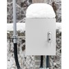 QWORK Heavy-Duty Outdoor Electrical Box, Fiberglass Reinforced Polyester, Steel, 12x10x6