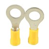 WeltiesSmartTools 10 Insulated Ring Cable Lugs M12 Yellow Insulated Crimp
