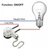 sourcing map Pull Chain Switch On-Off Speed Replacement ZE-109 for