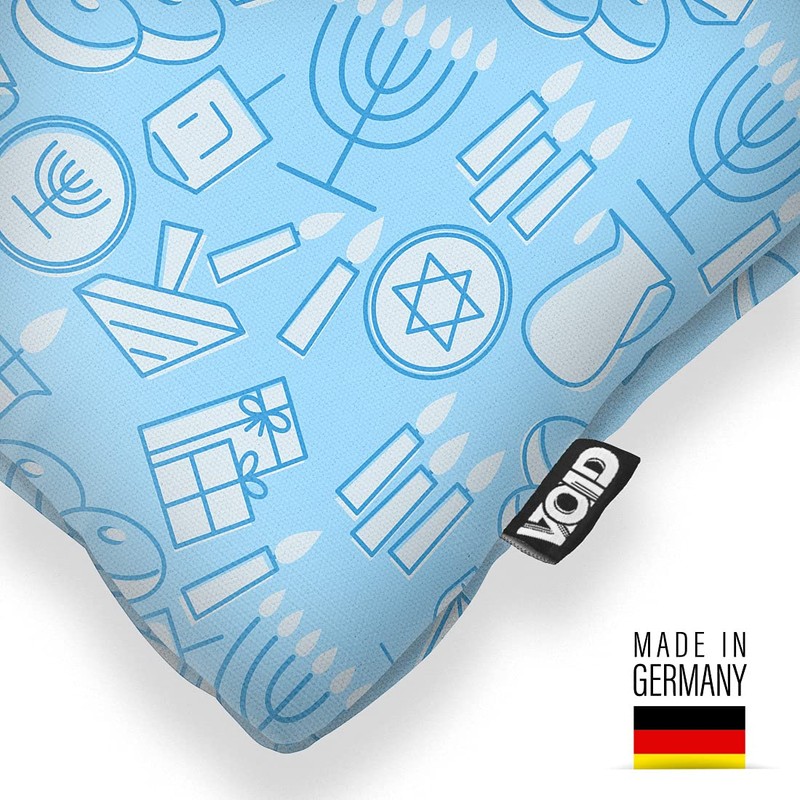 VOID Hanukkah Dreidel Pattern Cushion Cover Sofa Cushion Decorative Outdoor