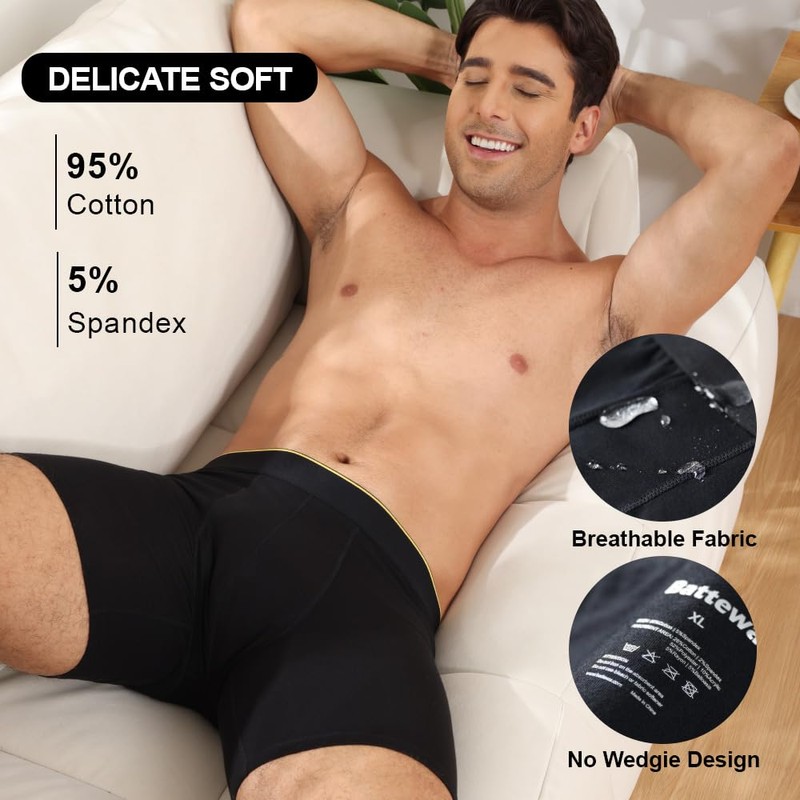 BATTEWA Full Coverage Incontinence Underwear for Men Overnight Leak Proof