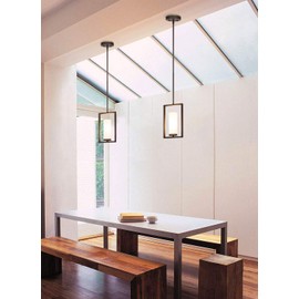 XiNBEi Lighting Pendant Light 1 Light Mini Pendant Lighting with Acrylic Shade, Modern Adjustable Kitchen Hanging Ceiling Light Dark Bronze Finish XB-P1143-1-DB