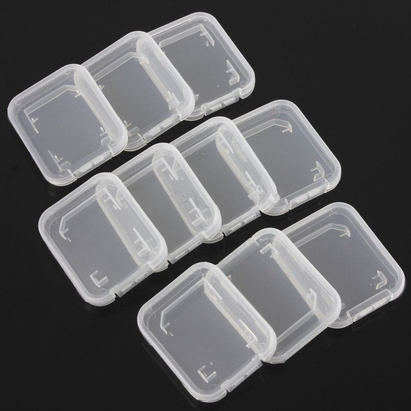 GOOTRADES Transparent Standard SD SDHC Memory Card Case Holder Box