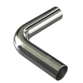 38mm (1.5 Inch) OD Stainless Steel 304 Pipe Fitting Long Radius 90 Degree Elbow Butt-Weld - 150mm (6 Inch) Long Legs