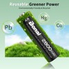 Bonai Rechargeable AA Batteries with Charger, 2800mAh High Capacity Pre-Charged
