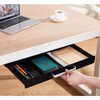 OSteed Under Desk Drawer Organizer 21" Black Upgraded with Adjustable