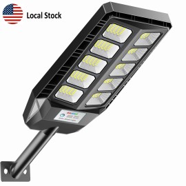 US Local Stock High Brightness Smart Solar Motion Sensor 330LED Street Light Waterproof Outdoor Energy Saving Road Lamp 1 PackEmitting Color: White, Lamp Power(W): 3000W Halogen Equivalence, Battery Capacity: >5000mAh