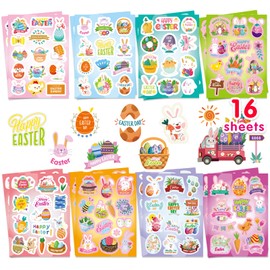 Easter Stickers, 202PCS Easter Stickers for Kids, Easter Egg Stickers, Easter Bunny Stickers for Party Favors, Easter Decorations Sticker, Easter Gift Party Sets