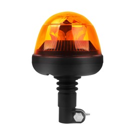 Qiping LED Beacon, 12 V/24 V Car Warning Light, Orange Beacon, 7 Modes, E-Mark, with Button to Switch Modes, Warning Light for Tractor, Car, Truck