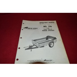 New Idea No. 216 Manure Spreader Operator's Manual BVPA