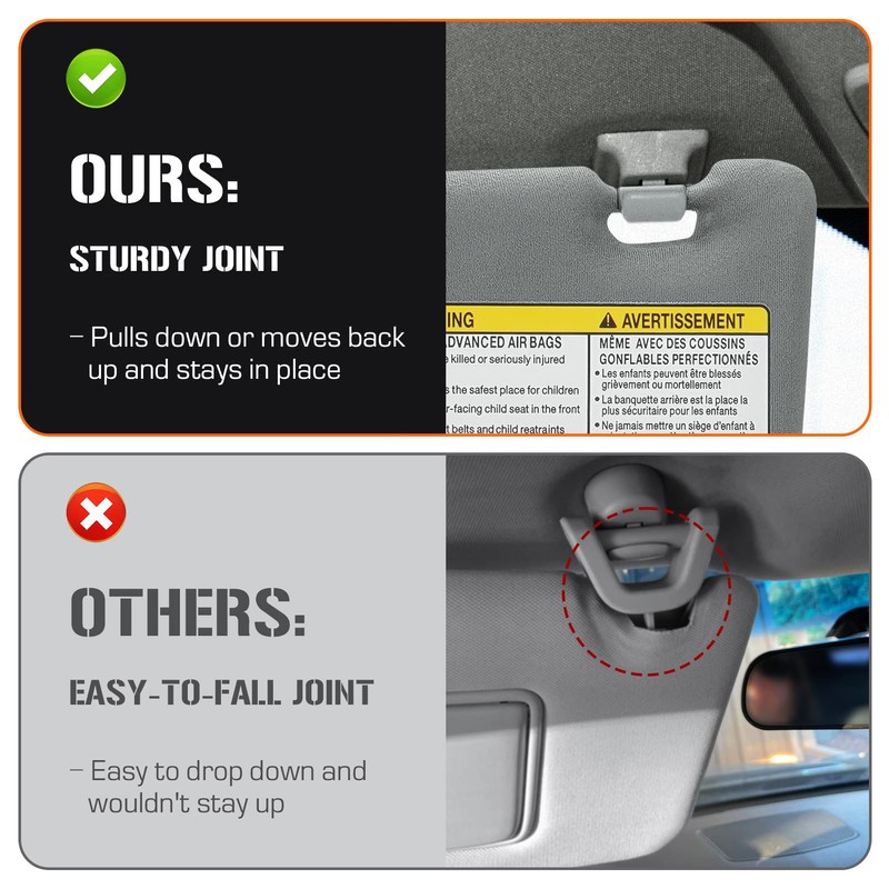 Left & Right Sun Visor for 2005-2015 Toyota Tacoma Without