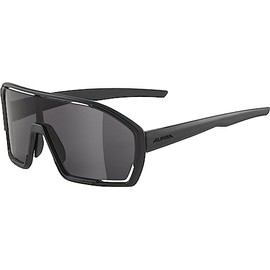 ALPINA Bonfire – Anti-Fog, Versatile Sports and Cycling Glasses with 100% UV Protection for Adults, All Black Matt, One Size