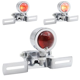 YnGia Motorcycle Rear Light Led Small Motorbike Brake Light 12v Universal Running Brake Stop Tail Number Plate Light for Motorbike Dirt Bike Scooter ATV (sliver)