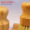 Bamboo Vegetable Brush, Natural Sisal Soft Bristle Kitchen Brush |