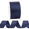 HUIHUANG Navy Blue Satin Wired Ribbon 1-1/2 inch Navy Double-Faced