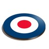 1 x Round Coaster - RAF Roundel Symbol Mod Retro