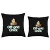 Baby Chicks in Homesteading Off-Grid Chick Throw Pillow