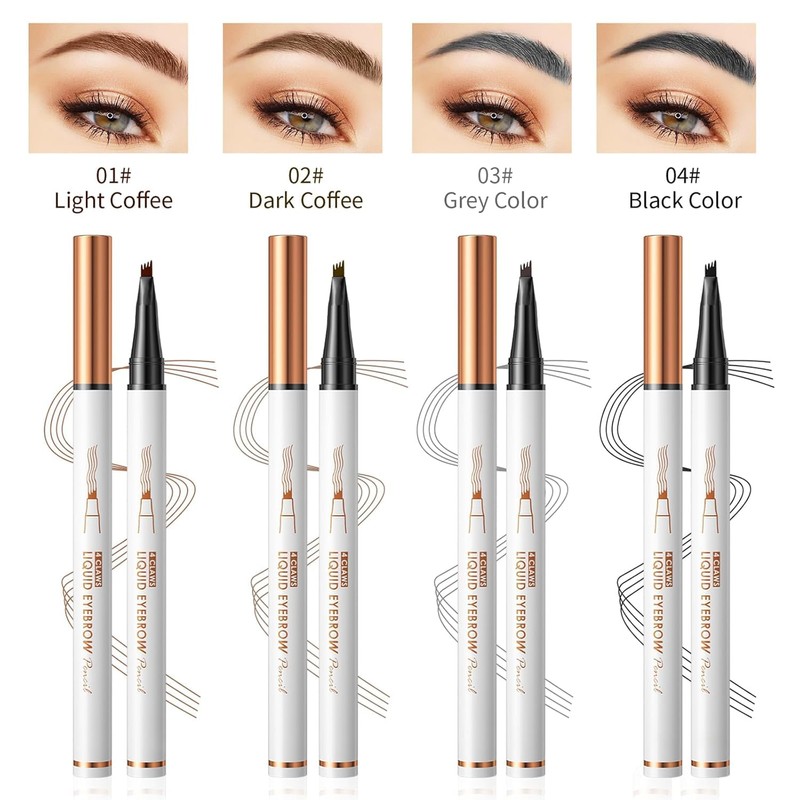 Magic Eyebrow Pencil, Waterproof 3D Microblading Eyebrow Pencil Contour Pen,