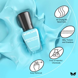 Morovan 15 Bright Color 0.27oz Air Quick Dry Nail Polish Gift Set for Women