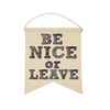 Twisted Wares Canvas Wall Hanging, Funny Home Gift -BE Nice
