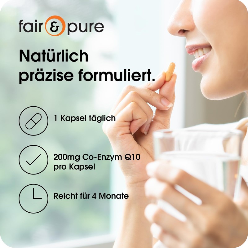 Fair & Pure Co-Enzyme Q10 Capsules 200 mg, Pack of