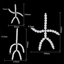 BOCAIDHK Toy Skeleton Set of 3 Stuffed Animals, Skeleton Parts, Movable, DIY, Handmade, For Dolls, Hair Toy, Sewn Skeleton Doll, 7.9 inches (20 cm)