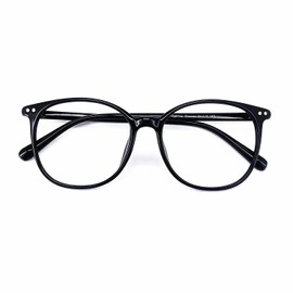 Reading Glasses Anti Blue Light Blocking Reader Oversized Frame for Women Men for Mid Big Face Anti Eyestains Black +5.00