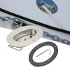 304 Stainless Steel Chain Deck Pipe with Rubber Gasket 6.32x4.47in