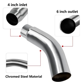 ELSHINE 4 Inch Diesel Exhaust Elbow Tip,Exhaust Pipe Elbow 4.00 In Side Exit Exhaust Tip