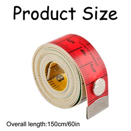 Rumyve Dual Sided Body Measuring Ruler,Soft Cloth Body Tape Measure,Fabric Tape Measure Dressmaking for Family Snap Button