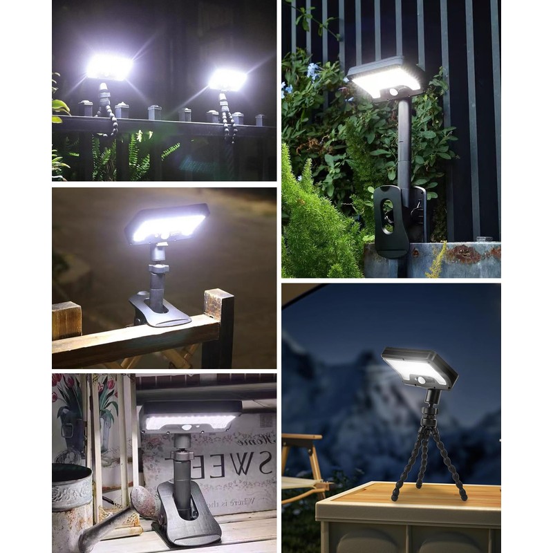 SUNOHE Clip on Solar Motion Sensor Lights Outdoor Waterproof with