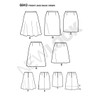 New Look Sewing Pattern 6843: Misses Skirts, Size A, Cotton,Wool,