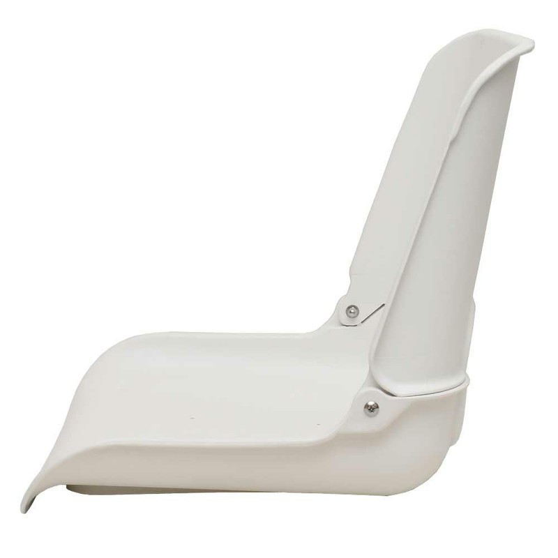 Wise Boat Fold-Down Seat 8WD136LS-710 | White High Back Clam