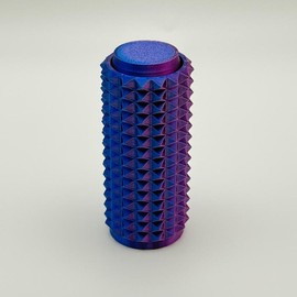 Spiky Fidget Clicker - Anxiety Reducing Tactile Relief - 3D Printed Multi Color - Budget Friendly - High Quality - Stress Relaxation Stick Solution - United States Made - Perfect Gift:_Silk Multi Blue Pink_Quiet + Smooth