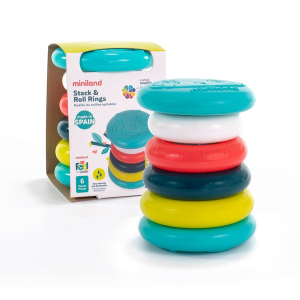 Miniland Feel to Learn Stack & Roll Rings - Infant