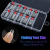 100 Pcs Clear False Nail Tips with Storage Case-Full Cover